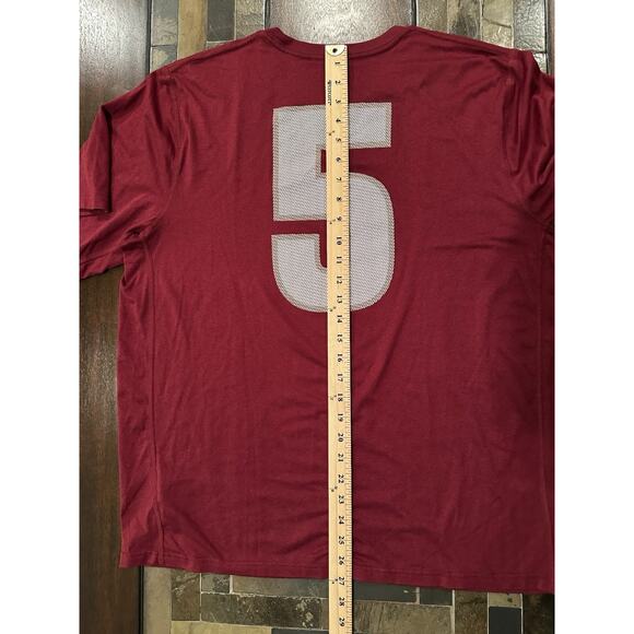 Nike Men's XL T-Shirt 2014 BCS National Championship FSU #5 Short Sleeve Red - Picture 5 of 7